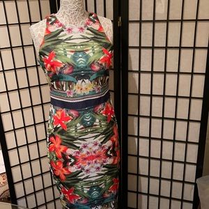 New York & Co Floral MIDI Dress